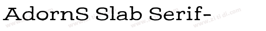 AdornS Slab Serif字体转换